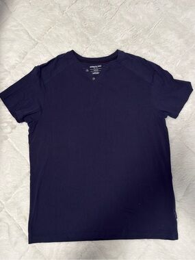Kenneth Cole Men's Short Sleeve Navy Henley Tee